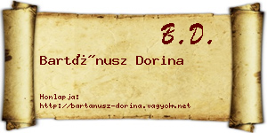 Bartánusz Dorina névjegykártya